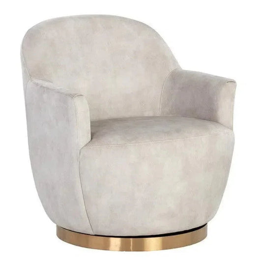 Casey Fabric Swivel Lounge Chair - LOOMLAN - SUNPAN - Club Chairs