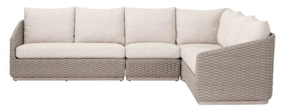 Caspian Olefin Fabric Outdoor Modular Arm Sofa - LOOMLAN - Essentials For Living - Outdoor Sofas & Loveseats