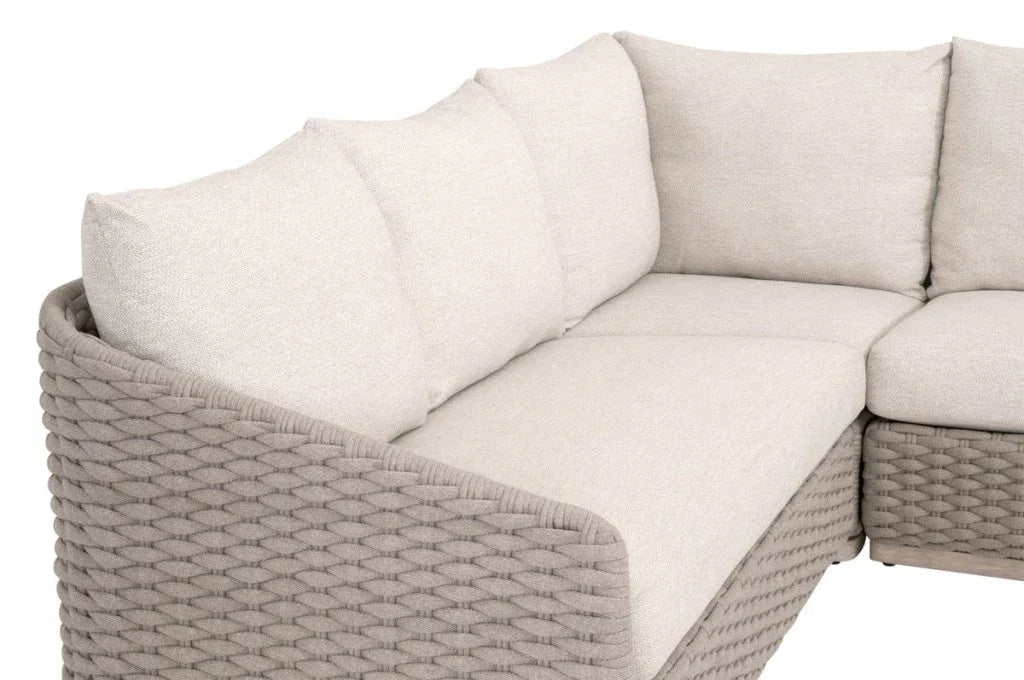 Caspian Olefin Fabric Outdoor Modular Arm Sofa - LOOMLAN - Essentials For Living - Outdoor Sofas & Loveseats