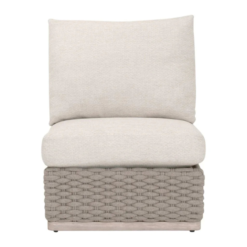 Caspian Olefin Fabric Outdoor Modular Armless Sofa Chair - LOOMLAN - Essentials For Living - Outdoor Sofas & Loveseats