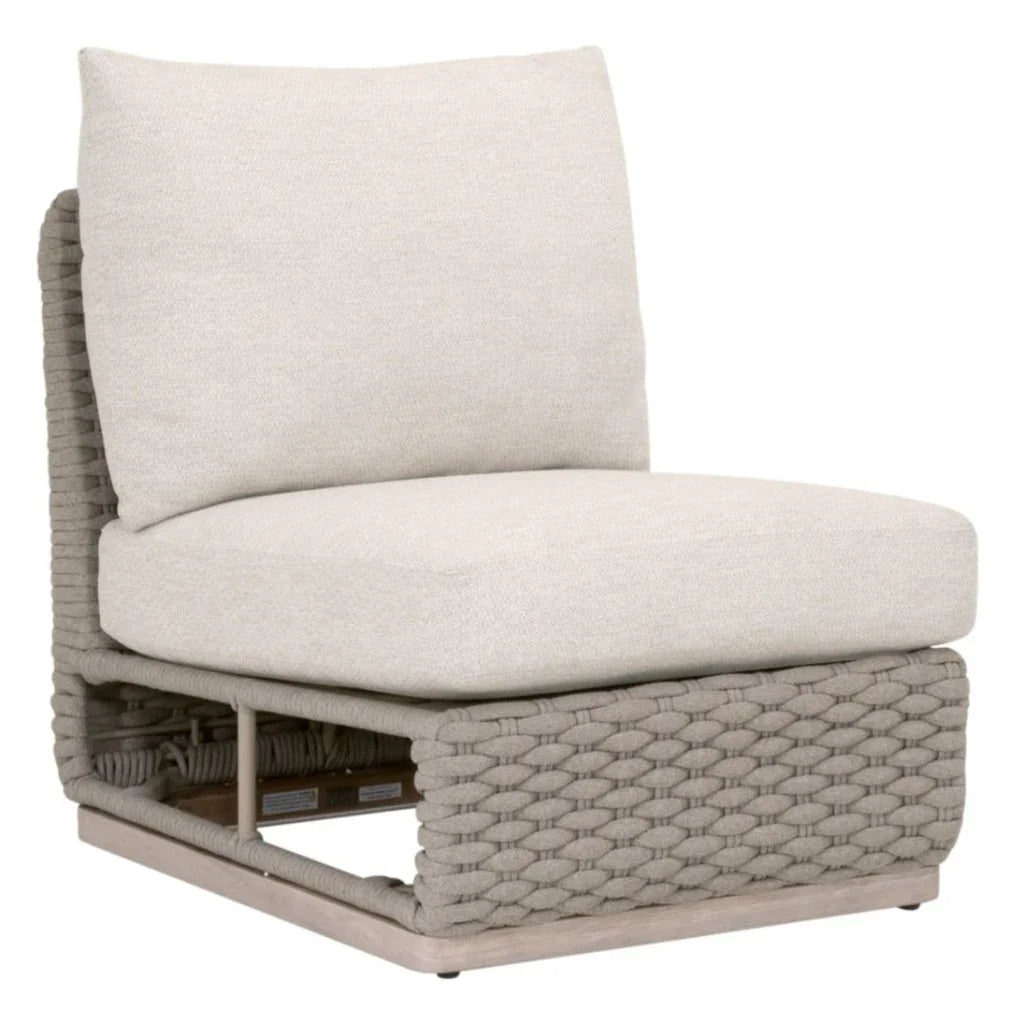 Caspian Olefin Fabric Outdoor Modular Armless Sofa Chair - LOOMLAN - Essentials For Living - Outdoor Sofas & Loveseats