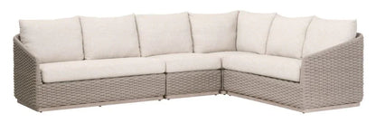 Caspian Olefin Fabric Outdoor Modular Corner Sofa - LOOMLAN - Essentials For Living - Outdoor Sofas & Loveseats