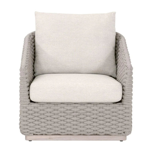 Caspian Olefin Fabric Outdoor Sofa Chair-Outdoor Accent Chairs-Essentials For Living-LOOMLAN