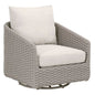 Caspian Olefin Fabric Outdoor Swivel Rocker Sofa Chair-Outdoor Accent Chairs-Essentials For Living-LOOMLAN