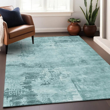 Cassiva Blue Washable Indoor-Outdoor Rug-Outdoor Rugs-LOOMLAN Rugs-LOOMLAN