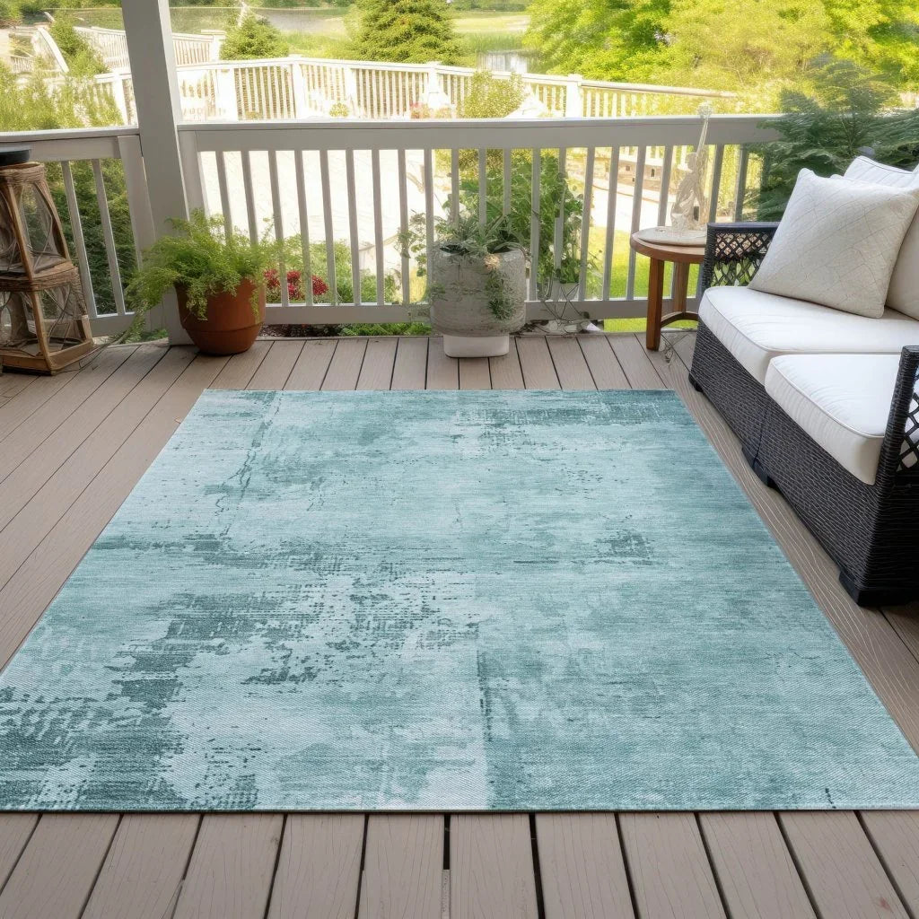 Cassiva Blue Washable Indoor-Outdoor Rug-Outdoor Rugs-LOOMLAN Rugs-LOOMLAN