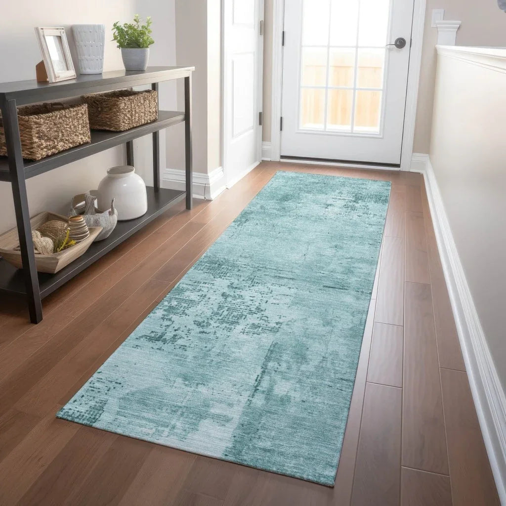 Cassiva Blue Washable Indoor-Outdoor Rug-Outdoor Rugs-LOOMLAN Rugs-LOOMLAN