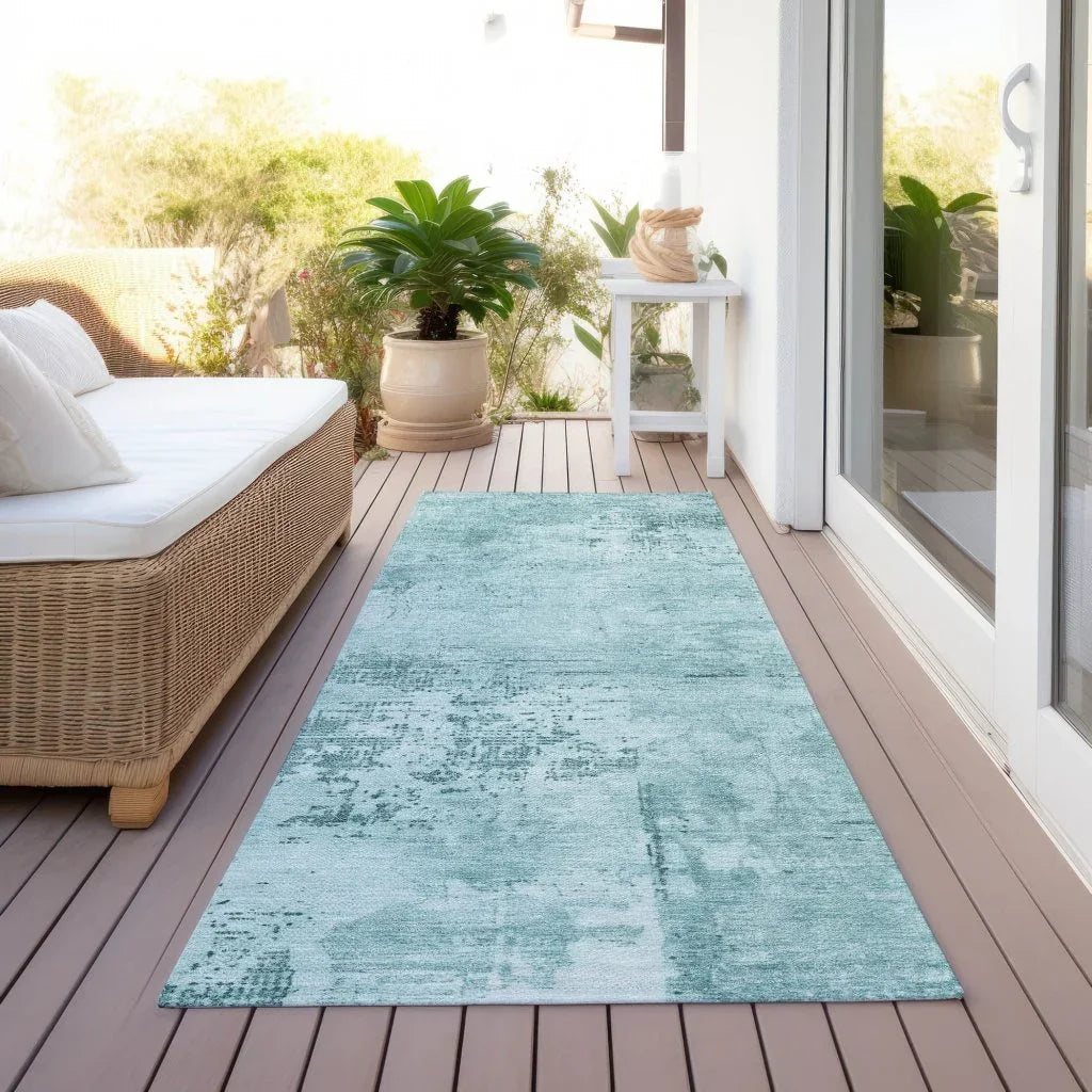 Cassiva Blue Washable Indoor-Outdoor Rug-Outdoor Rugs-LOOMLAN Rugs-LOOMLAN