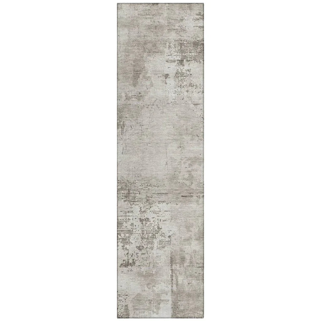Cassiva Brown Washable Indoor-Outdoor Rug-Outdoor Rugs-LOOMLAN Rugs-2'3" x 7'6"-LOOMLAN