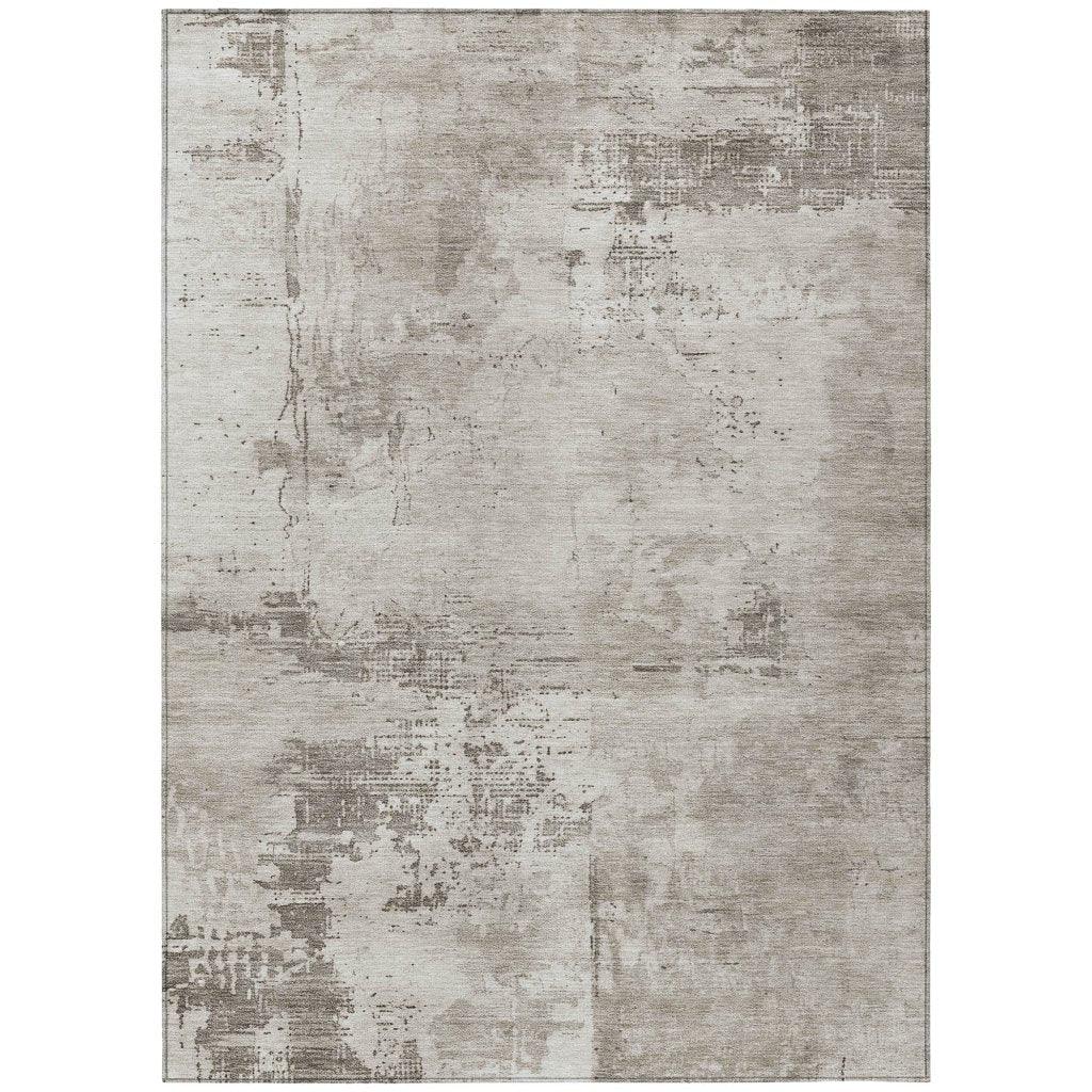 Cassiva Brown Washable Indoor-Outdoor Rug-Outdoor Rugs-LOOMLAN Rugs-2'6" x 3'10"-LOOMLAN
