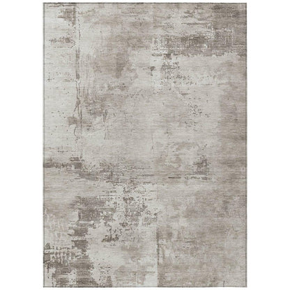 Cassiva Brown Washable Indoor-Outdoor Rug-Outdoor Rugs-LOOMLAN Rugs-2'6" x 3'10"-LOOMLAN