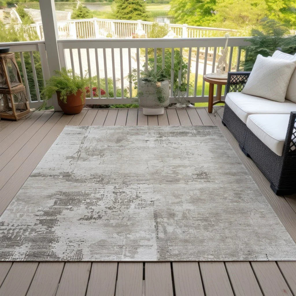 Cassiva Brown Washable Indoor-Outdoor Rug-Outdoor Rugs-LOOMLAN Rugs-LOOMLAN