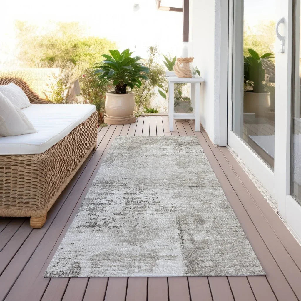 Cassiva Brown Washable Indoor-Outdoor Rug-Outdoor Rugs-LOOMLAN Rugs-LOOMLAN