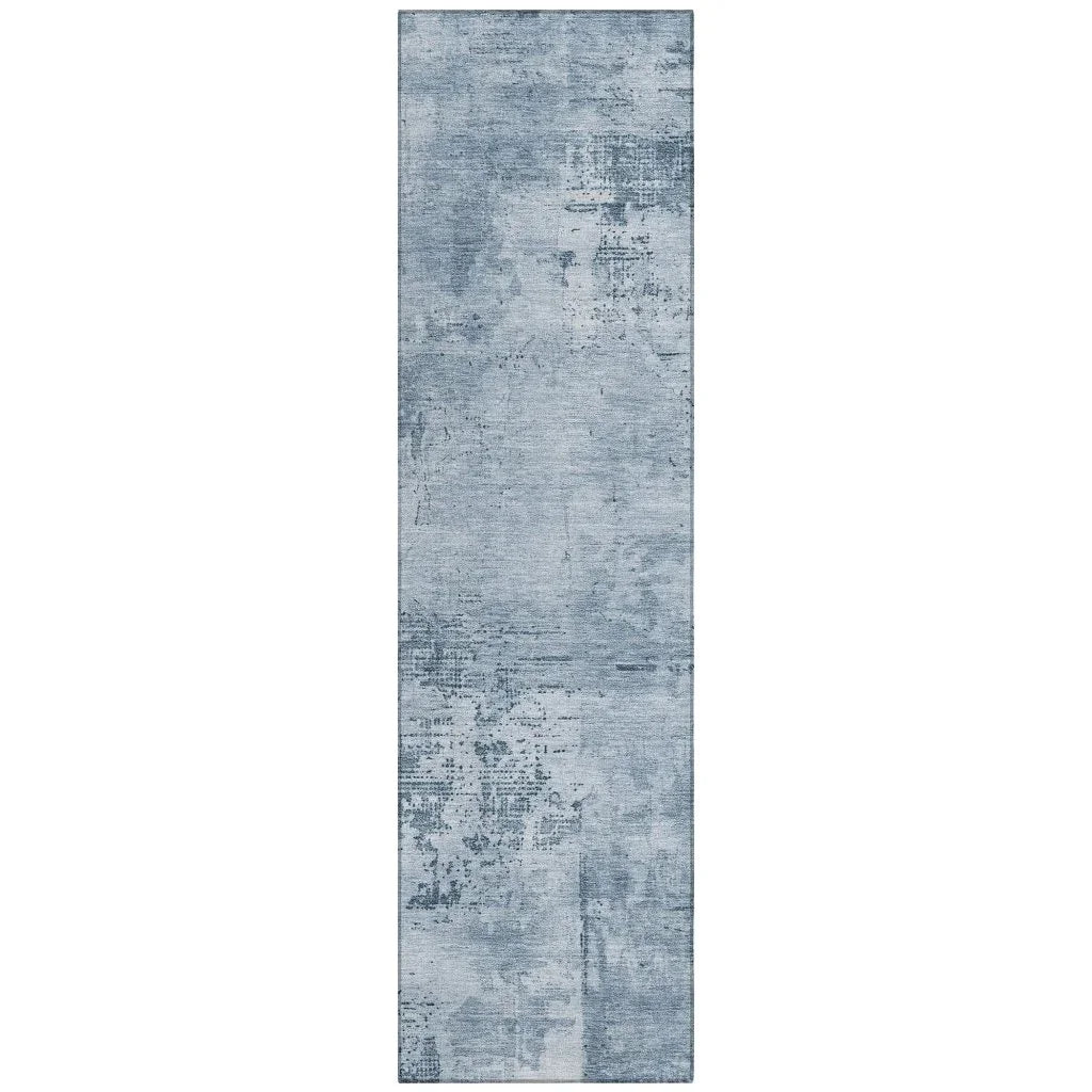 Cassiva Denim Washable Indoor-Outdoor Rug-Outdoor Rugs-LOOMLAN Rugs-2'3" x 7'6"-LOOMLAN