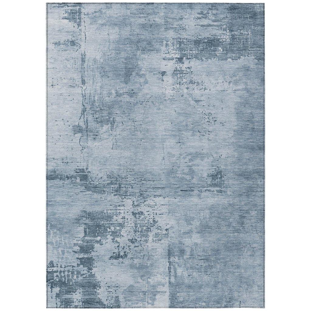 Cassiva Denim Washable Indoor-Outdoor Rug-Outdoor Rugs-LOOMLAN Rugs-2'6" x 3'10"-LOOMLAN