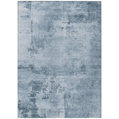 Cassiva Denim Washable Indoor-Outdoor Rug-Outdoor Rugs-LOOMLAN Rugs-2'6" x 3'10"-LOOMLAN