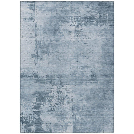 Cassiva Denim Washable Indoor-Outdoor Rug-Outdoor Rugs-LOOMLAN Rugs-2'6" x 3'10"-LOOMLAN