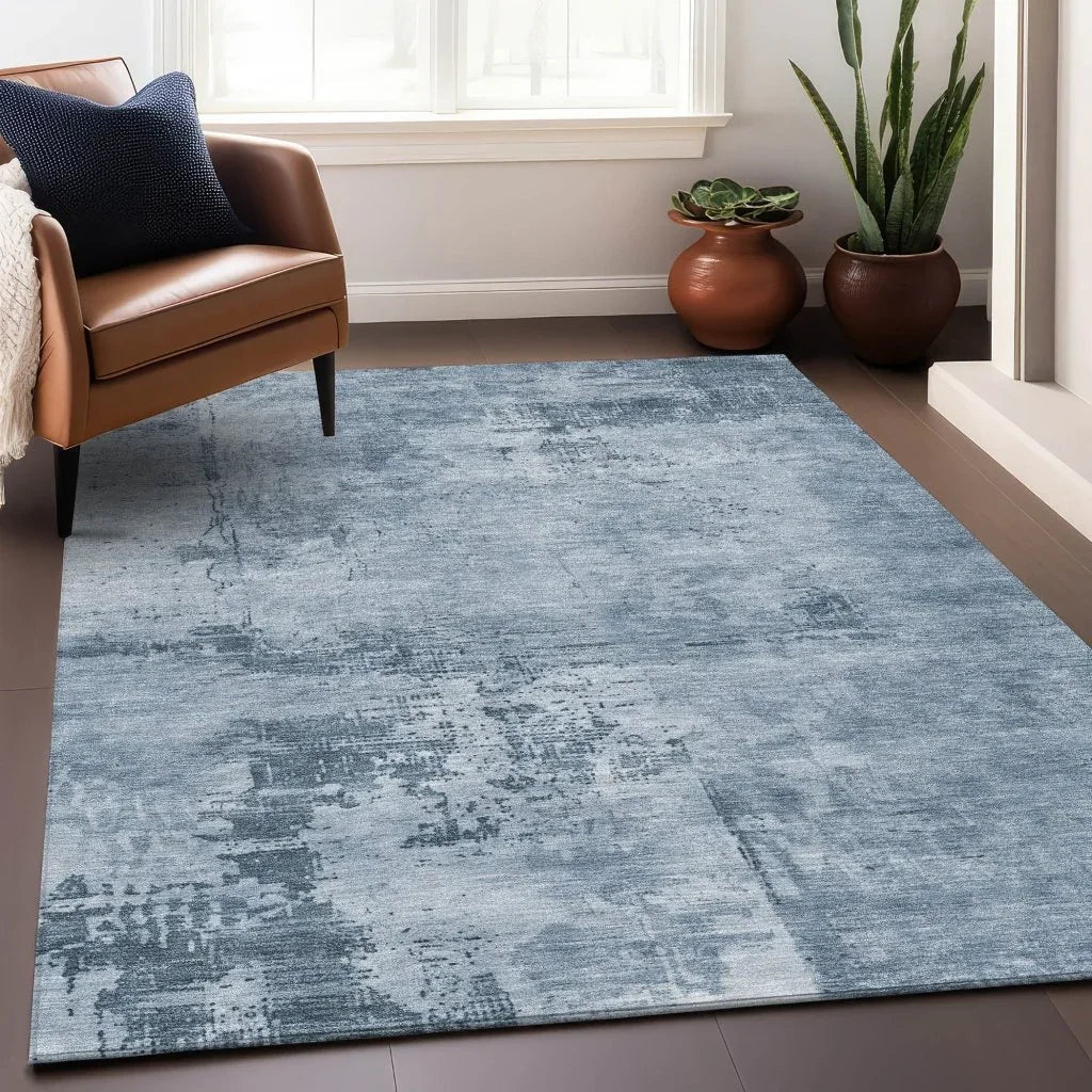Cassiva Denim Washable Indoor-Outdoor Rug-Outdoor Rugs-LOOMLAN Rugs-LOOMLAN