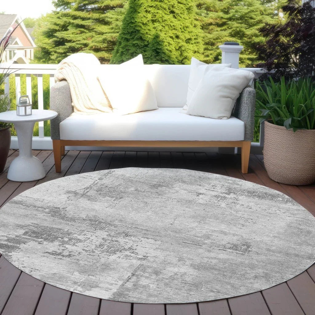 Cassiva Gray Washable Indoor-Outdoor Rug-Outdoor Rugs-LOOMLAN Rugs-LOOMLAN