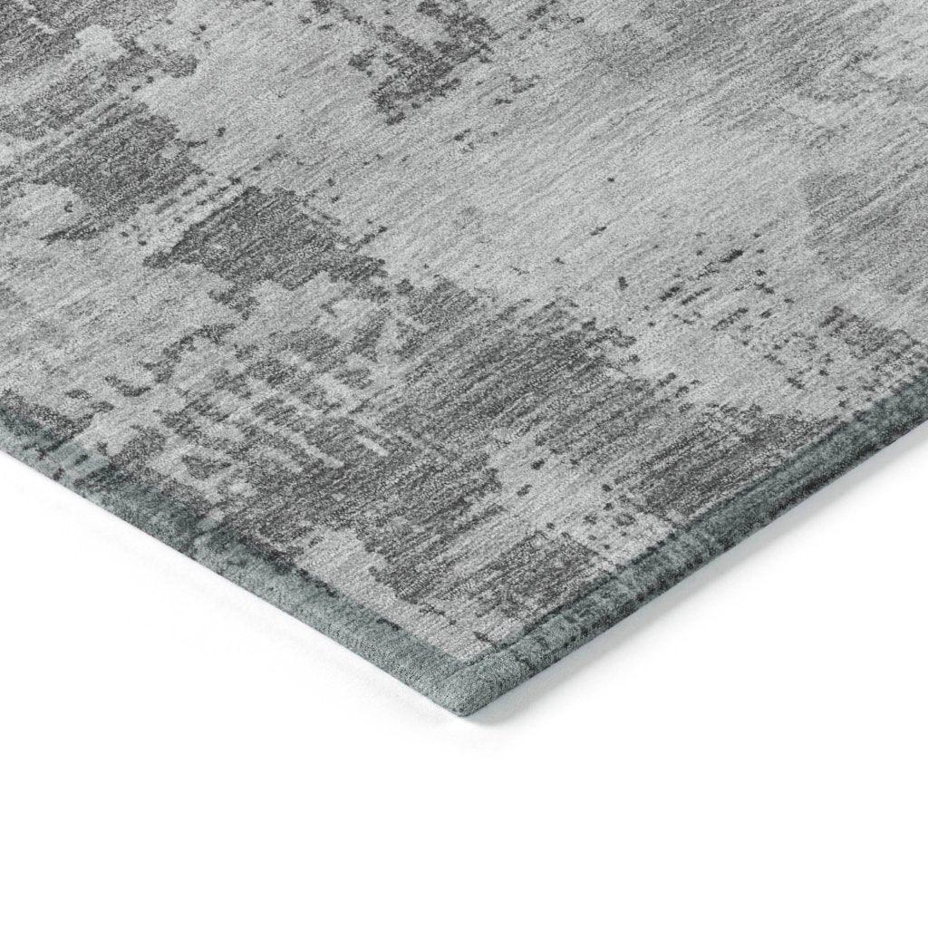 Cassiva Gray Washable Indoor-Outdoor Rug-Outdoor Rugs-LOOMLAN Rugs-LOOMLAN