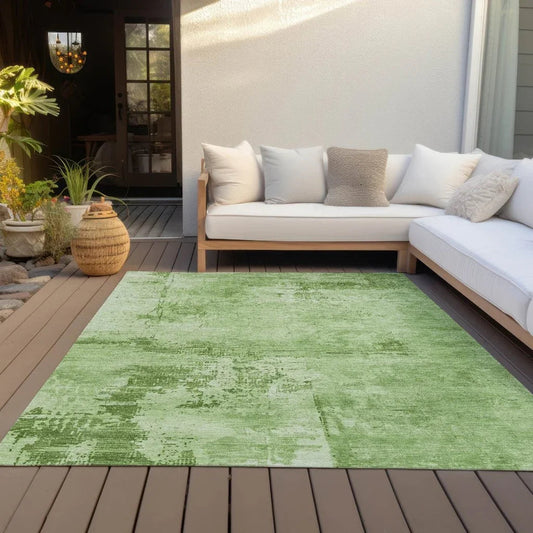 Cassiva Green Washable Indoor-Outdoor Rug-Outdoor Rugs-LOOMLAN Rugs-LOOMLAN