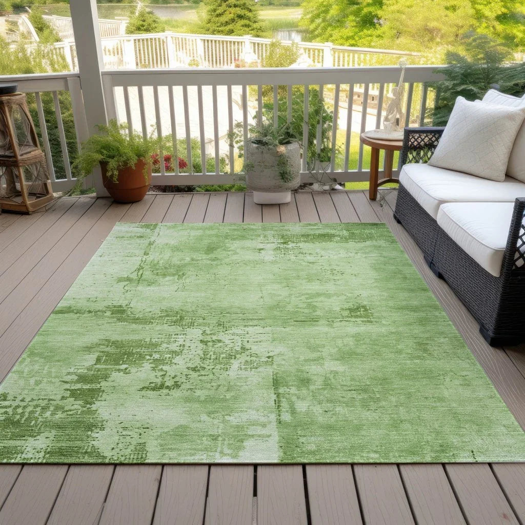 Cassiva Green Washable Indoor-Outdoor Rug-Outdoor Rugs-LOOMLAN Rugs-LOOMLAN