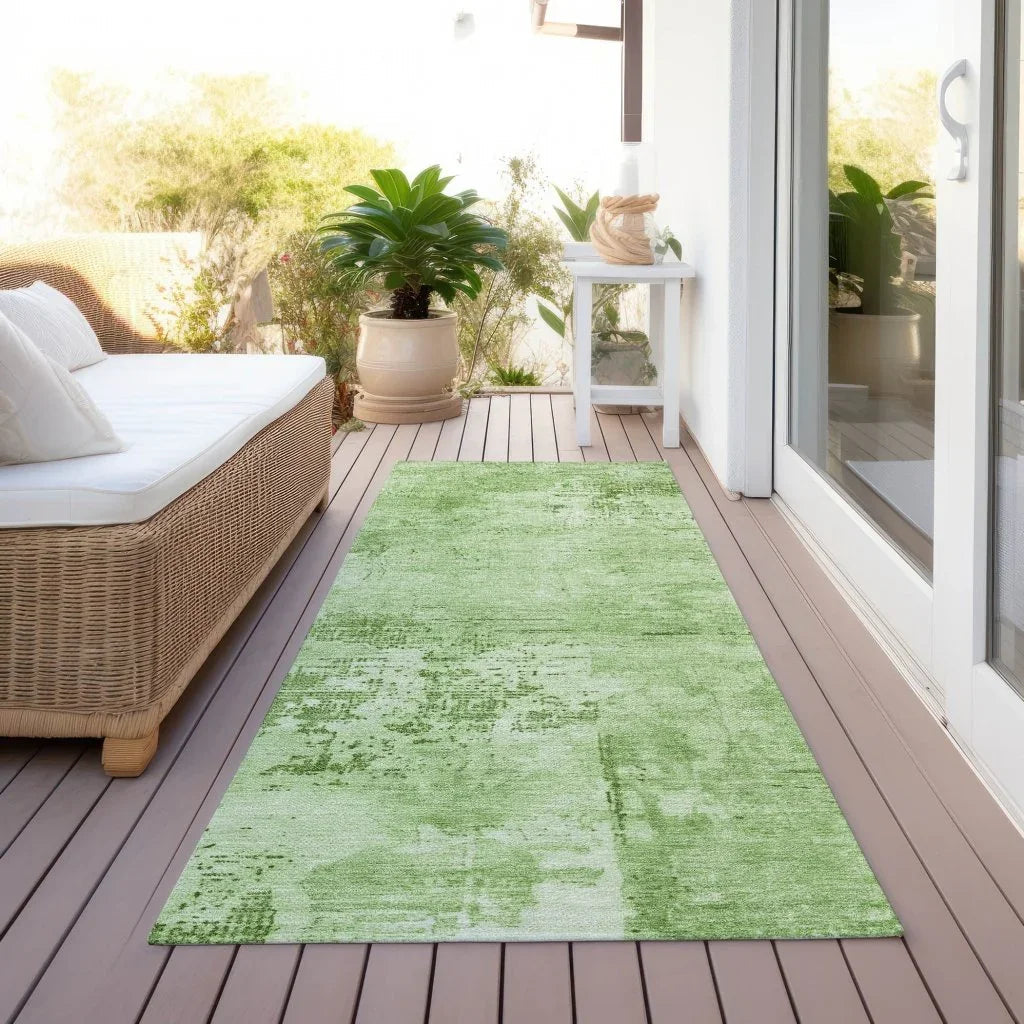 Cassiva Green Washable Indoor-Outdoor Rug-Outdoor Rugs-LOOMLAN Rugs-LOOMLAN