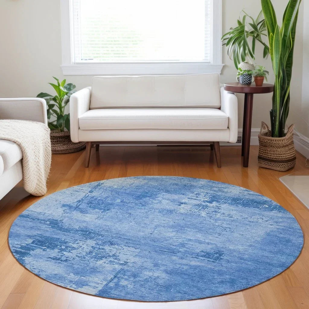Cassiva Navy Washable Indoor-Outdoor Rug-Outdoor Rugs-LOOMLAN Rugs-LOOMLAN