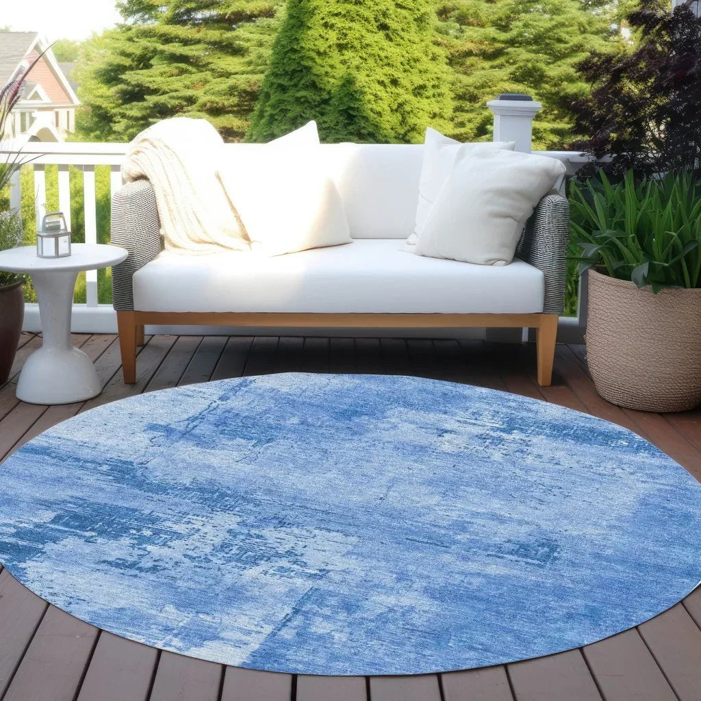 Cassiva Navy Washable Indoor-Outdoor Rug-Outdoor Rugs-LOOMLAN Rugs-LOOMLAN