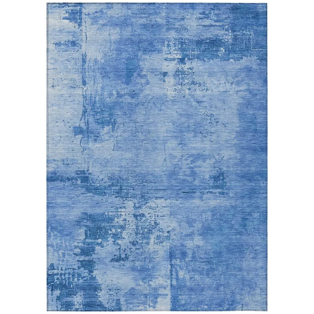 Cassiva Navy Washable Indoor-Outdoor Rug-Outdoor Rugs-LOOMLAN Rugs-2'6" x 3'10"-LOOMLAN
