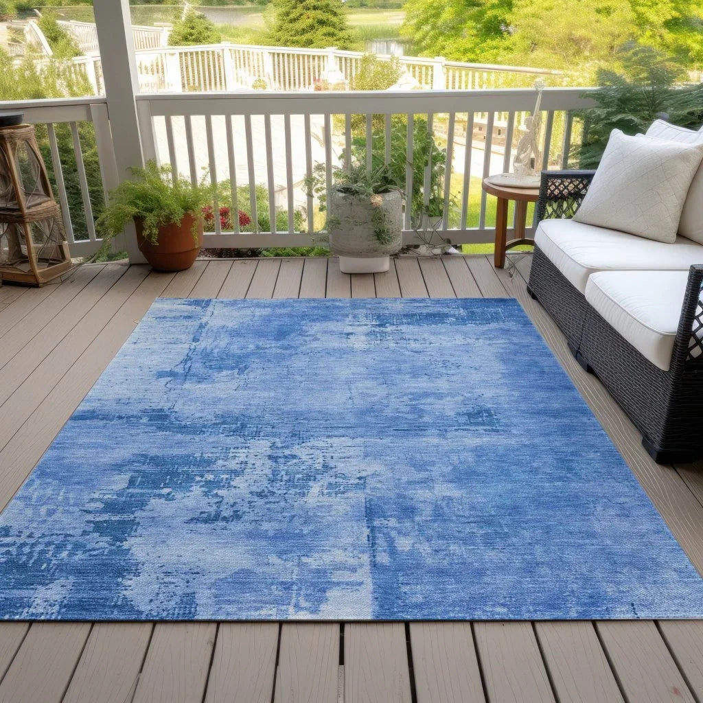 Cassiva Navy Washable Indoor-Outdoor Rug-Outdoor Rugs-LOOMLAN Rugs-LOOMLAN