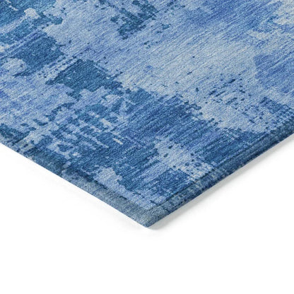 Cassiva Navy Washable Indoor-Outdoor Rug-Outdoor Rugs-LOOMLAN Rugs-LOOMLAN