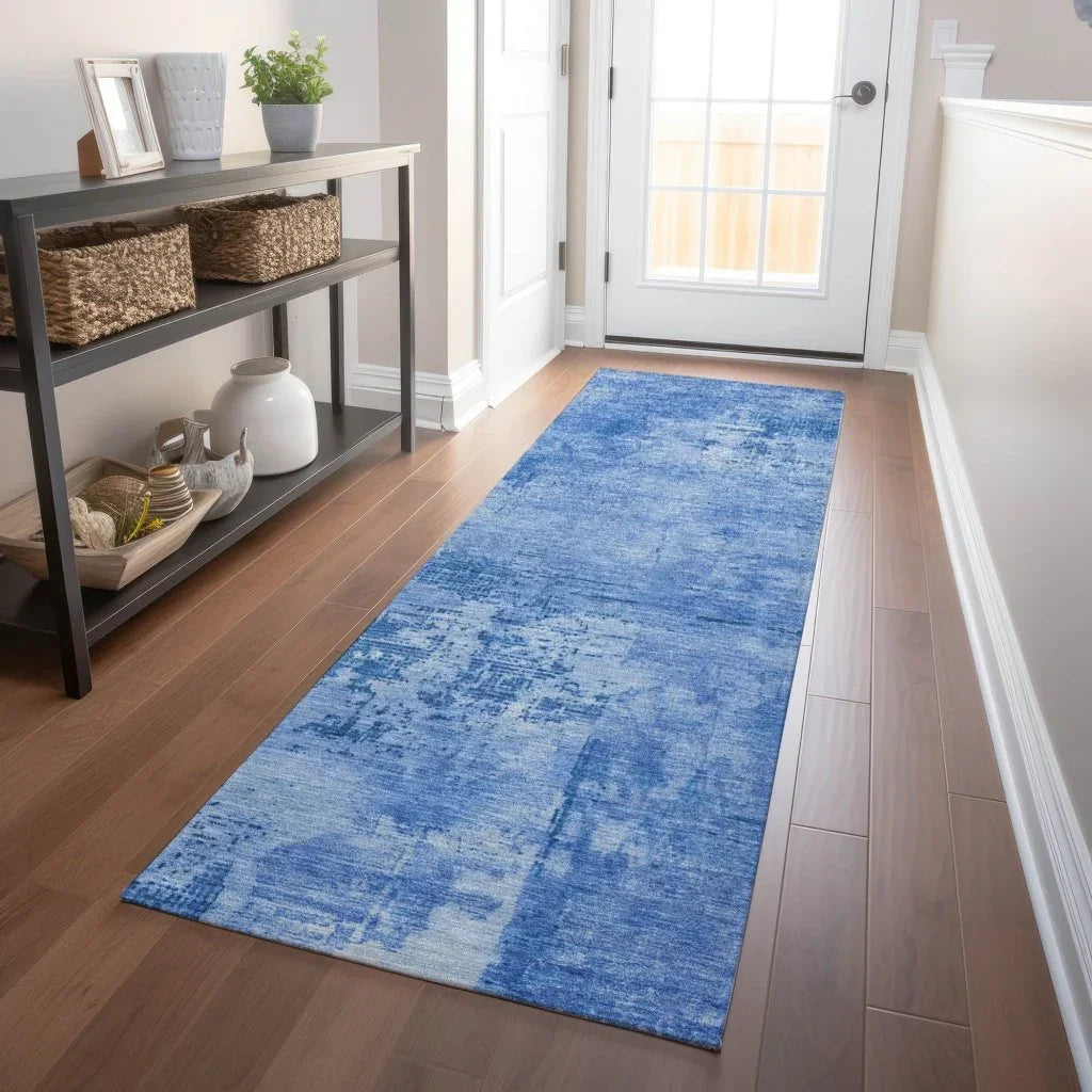 Cassiva Navy Washable Indoor-Outdoor Rug-Outdoor Rugs-LOOMLAN Rugs-LOOMLAN