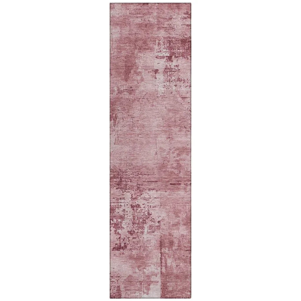 Cassiva Pink Washable Indoor-Outdoor Rug-Outdoor Rugs-LOOMLAN Rugs-2'3" x 7'6"-LOOMLAN