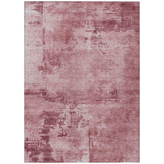 Cassiva Pink Washable Indoor-Outdoor Rug-Outdoor Rugs-LOOMLAN Rugs-2'6" x 3'10"-LOOMLAN