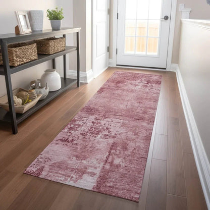 Cassiva Pink Washable Indoor-Outdoor Rug-Outdoor Rugs-LOOMLAN Rugs-LOOMLAN
