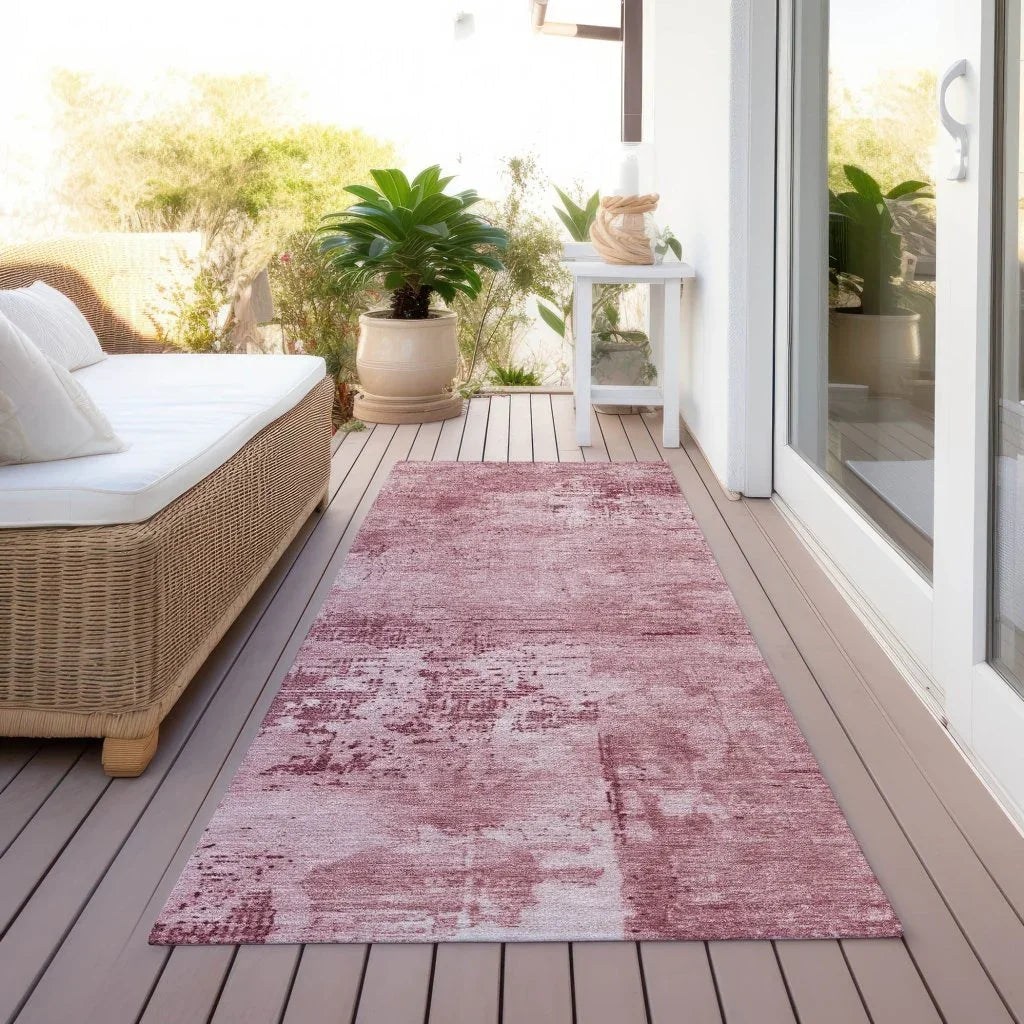 Cassiva Pink Washable Indoor-Outdoor Rug-Outdoor Rugs-LOOMLAN Rugs-LOOMLAN
