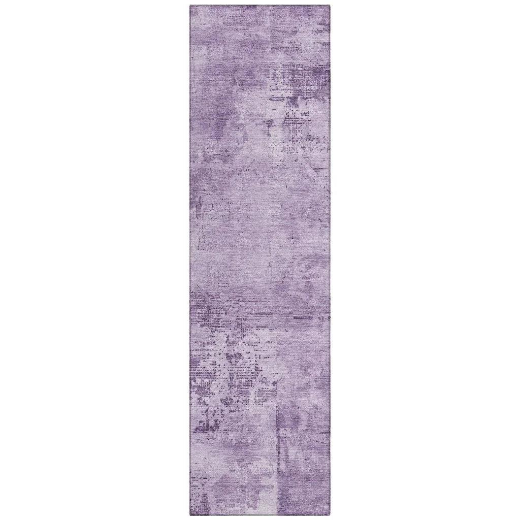 Cassiva Purple Washable Indoor-Outdoor Rug-Outdoor Rugs-LOOMLAN Rugs-2'3" x 7'6"-LOOMLAN