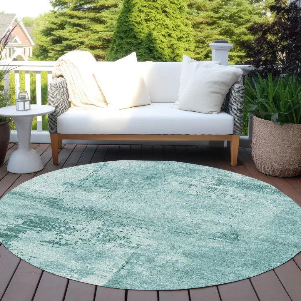 Cassiva Teal Washable Indoor-Outdoor Rug-Outdoor Rugs-LOOMLAN Rugs-LOOMLAN