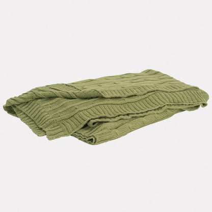 Cassy Cable Knitted Throw Blanket - LOOMLAN - LOOMLAN - Throw Blankets