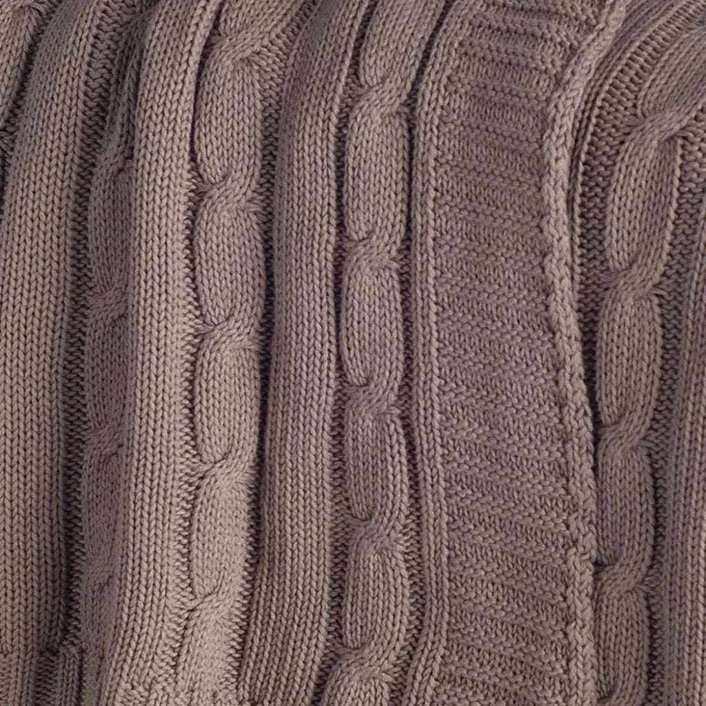 Cassy Cable Knitted Throw Blanket - LOOMLAN - LOOMLAN - Throw Blankets