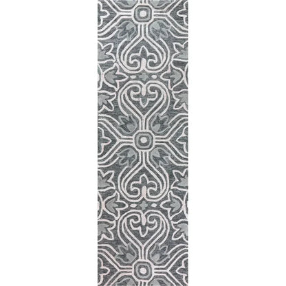Cast Medallion Gray Large Area Rugs For Living Room - LOOMLAN - LOOMLAN - Area Rugs