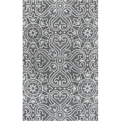 Cast Medallion Gray Large Area Rugs For Living Room - LOOMLAN - LOOMLAN - Area Rugs
