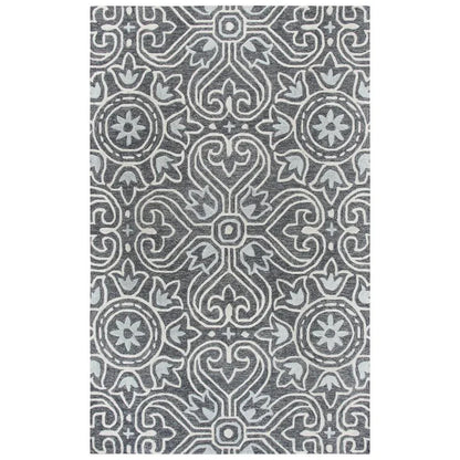 Cast Medallion Gray Large Area Rugs For Living Room - LOOMLAN - LOOMLAN - Area Rugs