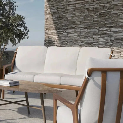 Castelle Berkeley Crescent Curved Outdoor Couch Deep - LOOMLAN - Castelle - Outdoor Sofas & Loveseats