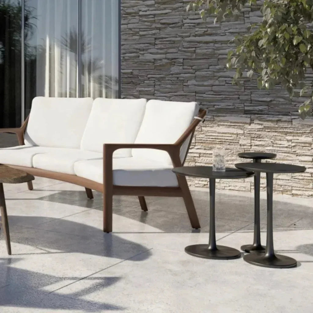 Castelle Berkeley Crescent Curved Outdoor Couch Deep - LOOMLAN - Castelle - Outdoor Sofas & Loveseats