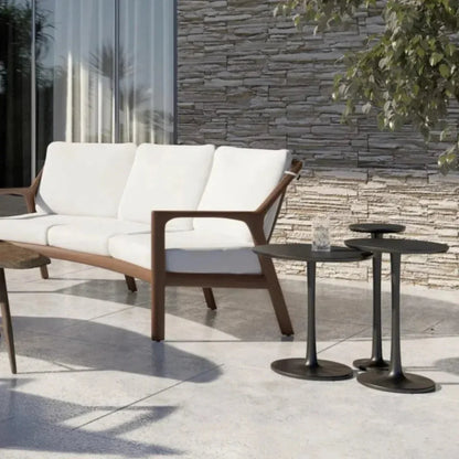 Castelle Berkeley Crescent Curved Outdoor Couch Deep - LOOMLAN - Castelle - Outdoor Sofas & Loveseats