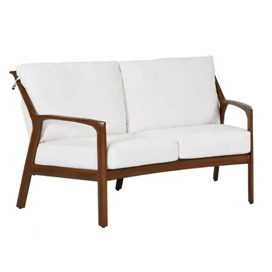 Castelle Berkeley Crescent Curved Outdoor Loveseat Deep - LOOMLAN - Castelle - Outdoor Sofas & Loveseats