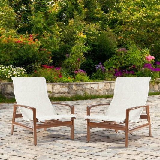 Castelle Berkeley Padded Sling Lounge Chair-Outdoor Lounge Chairs-Castelle-LOOMLAN