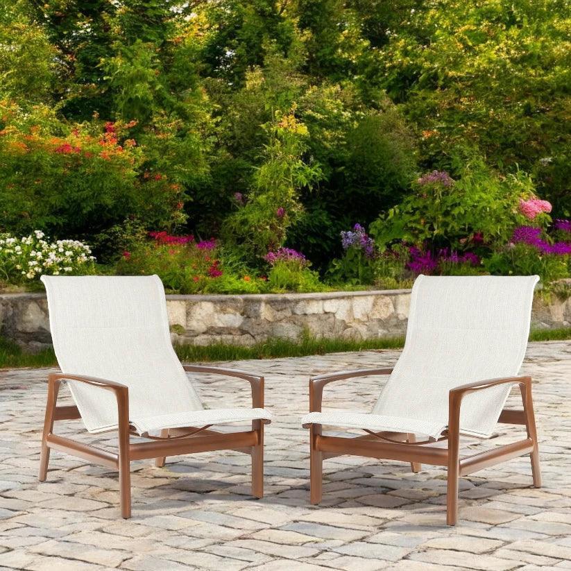 Castelle Berkeley Padded Sling Lounge Chair-Outdoor Lounge Chairs-Castelle-LOOMLAN